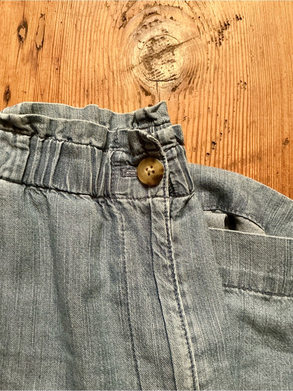 J. Jill Light Blue Boyfriend Shorts with Button Waist L